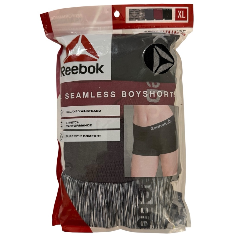 Reebok Women’s Size XL Boyshorts seamless performance 4 pair NWT